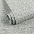 15.75"x590.6" Gray Grasscloth Wallpaper Peel and Stick Removable Textured Wall by MANONIRIA