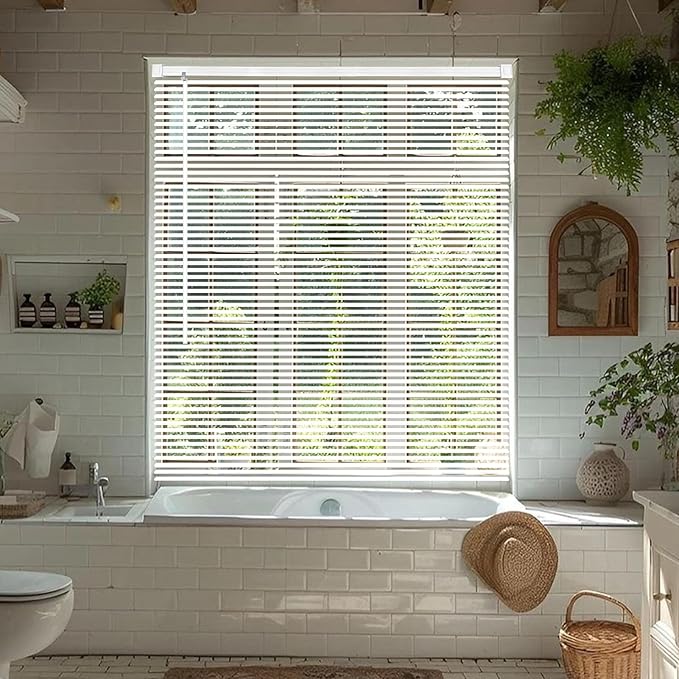Cordless Vinyl Mini L Blinds 30" W x 72" H, Light Filtering, Arrive 1/2 Inch by Unknown
