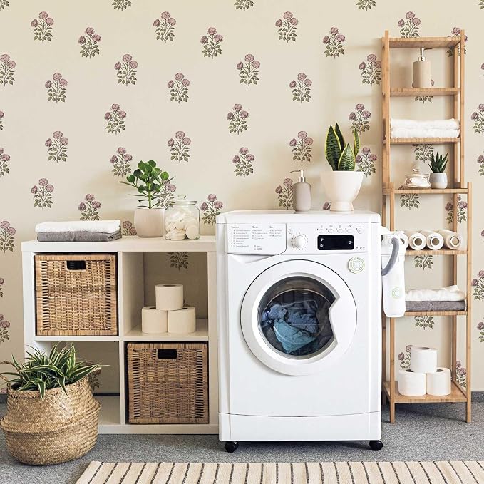 17.3”×393.7” Vintage Floral Wallpaper Retro Rose Flower Contact Paper - Image 6