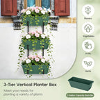 OYEAL Window Boxes Planters Deck Railing Planter Boxes - Image 5