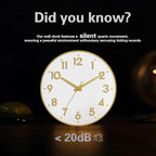 Mosewa Wall Clock 10 Inch, Battery Operated Silent Non-Ticking Modern Analog - Image 6