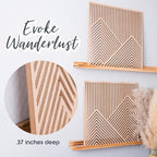 SnugLife 2 Pcs Wood Mountain Wall Art - Image 4