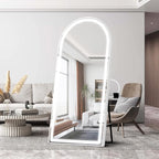FENNIO Full Length Mirror with Lights, Free Standing Lighted Floor Mirror - Image 2