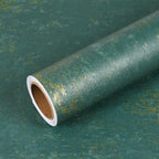 VEELIKE Distressed Teal Gold Metallic Wallpaper Peel and Stick Plaster Concrete - Image 8