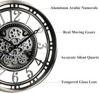 CLXEAST 21 Inch Large Moving Gear Wall Clock, Industrial Steampunk Decor - Image 2