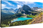 Glacier National Park Wall Art Saint Mary Lake Landscape Canvas Wall Decor by HOME