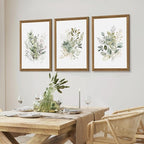 WRFON Framed Sage Green Botanical Wall Art Set of 3, Watercolor Eucalyptus & - Image 4