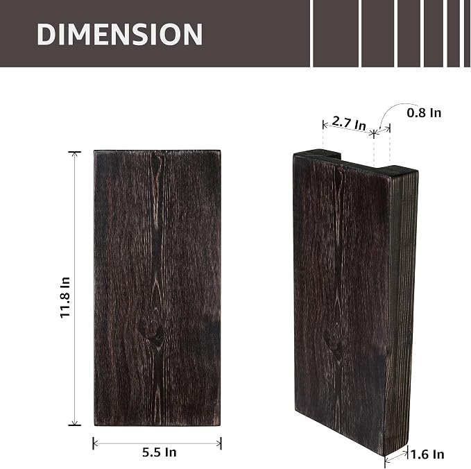 Wood Wall Planter Set of 2, Wood Wall Pocket - Image 6
