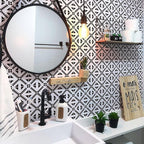 Jeweluck Black and White Peel and Stick Wallpaper Black and White Removable - Image 6