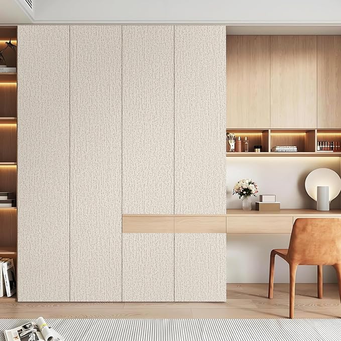 Gray Grasscloth Peel and Stick Wallpaper Renter Friendly Wall Covering Adhesive - Image 8