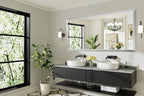 72x36 Inch Brushed Silver Bathroom Mirror - Image 8