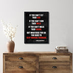 Pyradecor Black Framed Canvas Wall Art Keep Moving Forward Motivational - Image 4