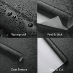 Yasinet Peel and Stick Wallpaper Black Removable Wallpaper Modern Black Contact - Image 3