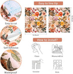 Jeweluck Floral Peel and Stick Wallpaper Vintage Floral Contact Paper Peel and - Image 5