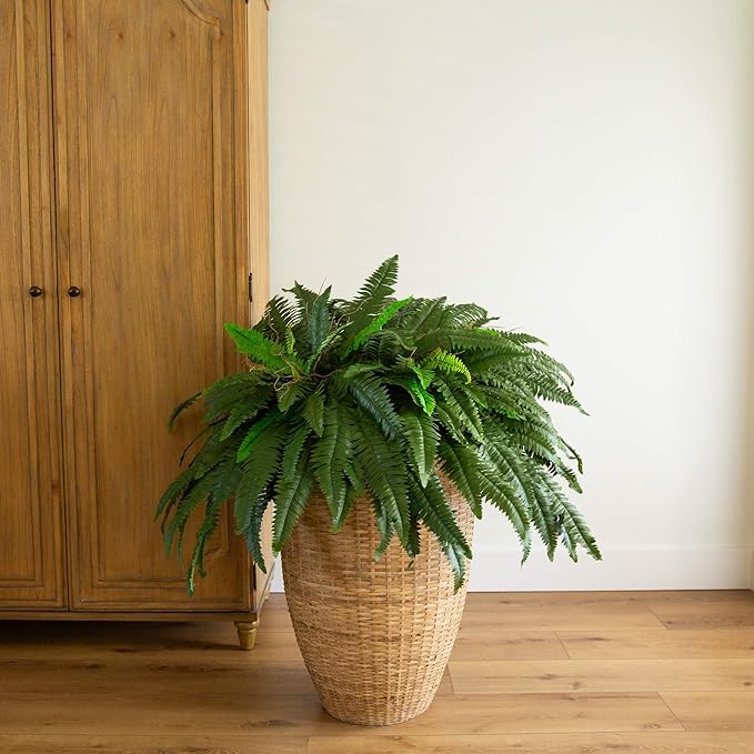 Nearly Natural 48in Artificial Boston Fern, Large Faux Greenery - Image 4