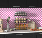 Modern Peel and Stick Wallpaper Pink and White Mosaic Checkered Contact Paper - Image 2