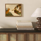 Framed Vintage Cat Canvas Wall Art, Funny Orange Cat Parody Classic Masterpiece - Image 6