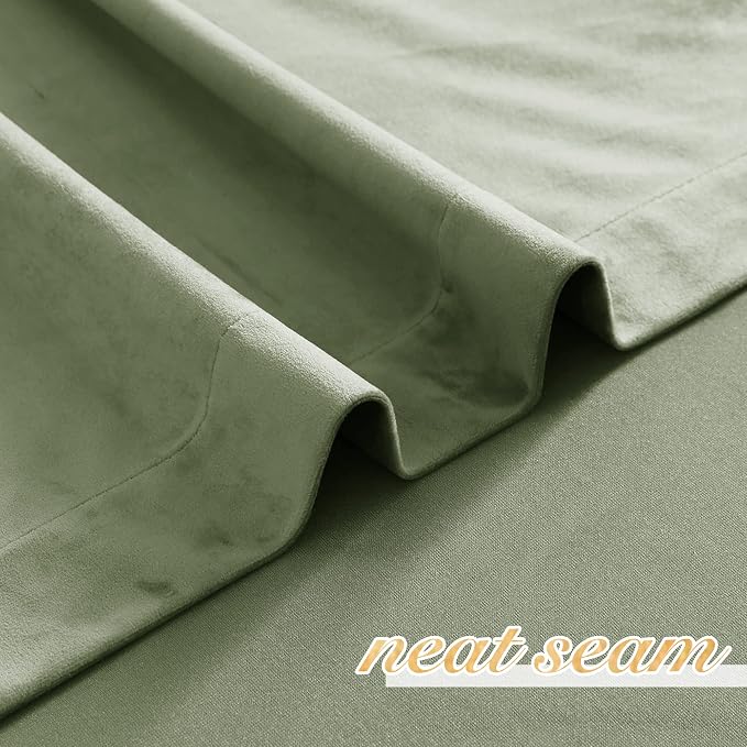 NICETOWN Super Soft Velvet Curtains 63 inches, Sound Reducing Cold Heat - Image 7