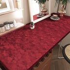 Wallercity Wine-Red Flocking Fabric Wallpaper Peel and Stick Soft Velvet - Image 3