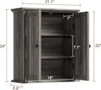 ChooChoo Bathroom Wall Cabinet, Over The Toilet Space Saver Storage Cabinet - Image 3
