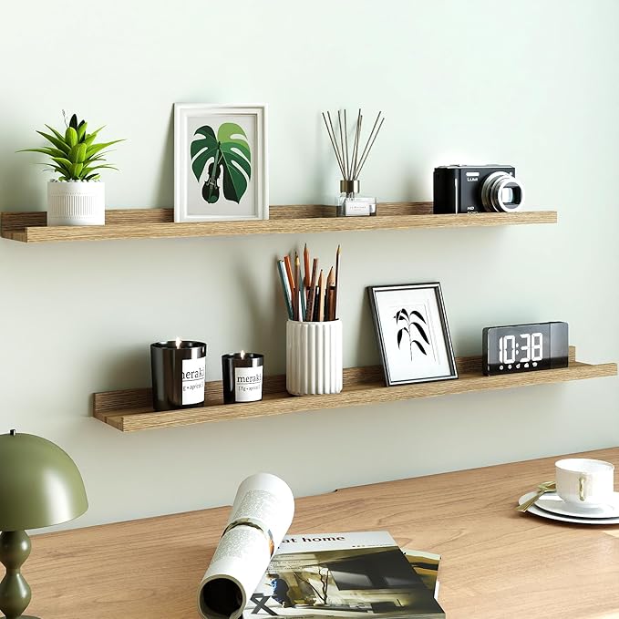 Floating Shelves for Wall Decor, Long Wall Mounted Storage Shelf for Bedroom - Image 2