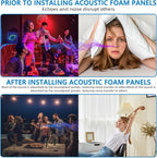 4Pack Sound Proof Foam Panels |48"×24"×2" Quick-Recovery Soundproof Wall Panels - Image 4