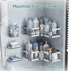 Veken Corner Shower Caddy 5-Pack, Advanced Rustproof Design, No Drilling - Image 5