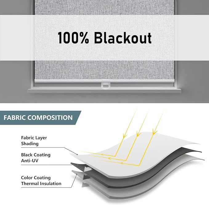 Cordless Roller Shades Blackout Blinds - Image 5
