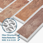 16-Pack 3D Faux Brick Acoustic Wall Panels, 11.8" x 11.8" PET Soundproof & - Image 3