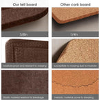 Bulletin Board, 24 x 18 inches Felt Board Decorative Pin Board, Cork Board - Image 4