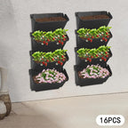 Vertical Wall Planter with 16 Pots, Hanging Garden Plant Flowerpot Holder - Image 9