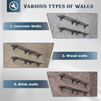 Jusgym 4 Pack Heavy Duty Garage Wall Shelving Set, Wall Mounted Garage Shelves - Image 3