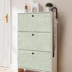 Green Grasscloth Peel and Stick Wallpaper 17.3"x480" Faux Linen Textured - Image 8