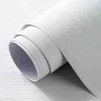 Grasscloth Textured Wallpaper White Peel and Stick 24inX393in Fabric Wall Paper - Image 3