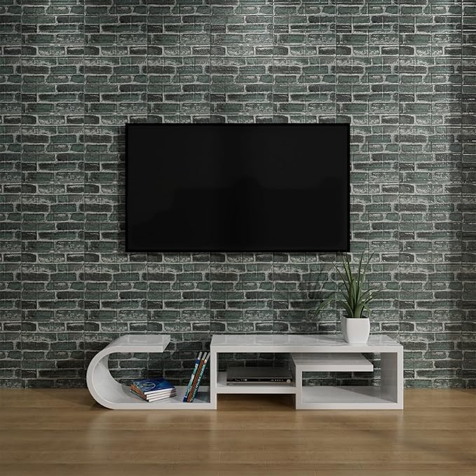 3D Wall Panels Peel and Stick in Green，40 PCS XPE Foam 3D Wallpaper, Faux Brick - Image 4