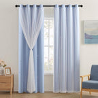 XiDi Blue Curtains for Bedroom, Girls Room Blackout Curtains, Kids Room by Addsomecolortolife