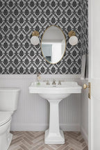 17.7" x118" Peel and Stick Wallpaper Black Wall Paper - Image 3