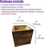 LaLaGreen Indoor Planter Box for Plants Small Square Wooden Wall Mounted - Image 2