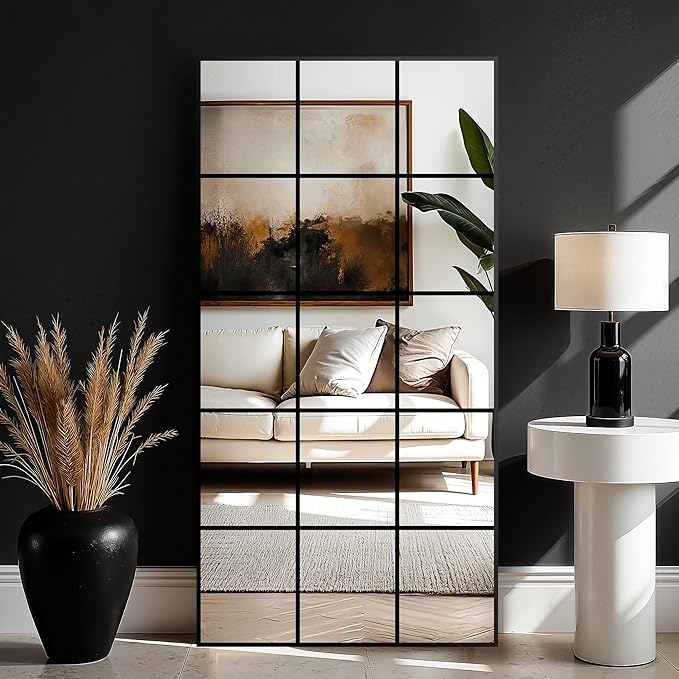 Window Mirrors for Wall Decor, Large Wall Mirrors Decorative Window Pane 28 x 55 by Unknown