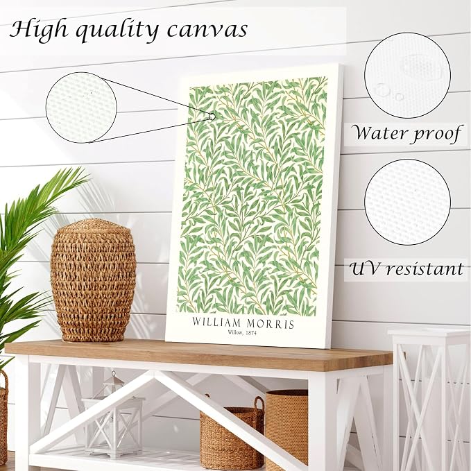 Induslyfe Framed Grass Wall Art Canvas Decor Set of 3, Matisse Mid Century - Image 5