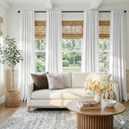 100% Blackout Shield White Linen Blackout Curtains - Image 5