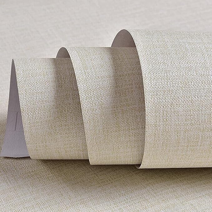 TANONE Contact Paper Peel and Stick 23.6" W X118 L, Grasscloth Contact Paper by TANONE