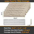 ROOMTEC 6-Packs Faux Stone Wall Covering Panels - Image 2