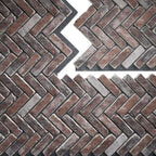 EverStone Herringbone Faux Brick Panel, 46 1/2"W x 25 1/4"H x 1"D, Moon Rock - Image 9