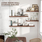 Venusmiles Floating Shelves for Wall 24 inch Long, Engineered Wood Wall Shelves - Image 6
