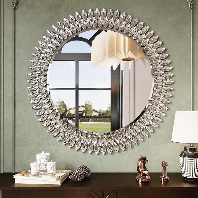 Kelly Miller Round Jeweled Mirror by KellyMiller