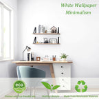 Safiyya 984.2"x17.7" Peel and Stick Wallpaper White Contact Paper Modern Wall - Image 2