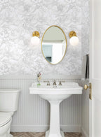 Ismoon Large Floral Peel and Stick Wallpaper Boho White/Grey Contact Paper - Image 7