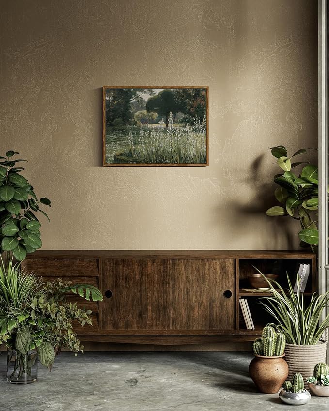 InSimSea Framed Canvas Wall Art Vintage Decor, Landscape Wall Art, Summer - Image 4
