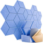 12 Pack Self-Adhesive Acoustic Panels 12" X 10" X 0.4" by Dailycooper
